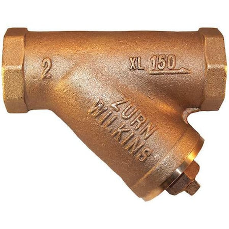 Y Strainer, 2-1/2" Pipe, FNPT x FNPT, Lead Free Bronze, 300 psi WOG