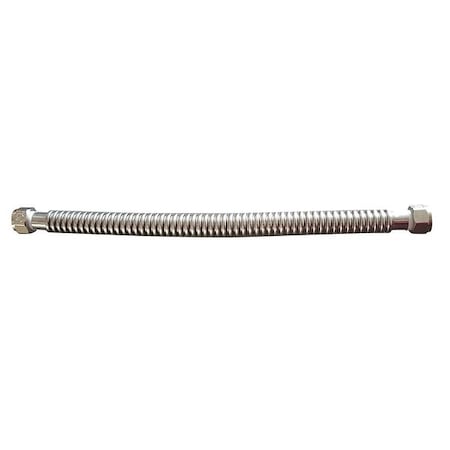 Water Heater Connector,SS,18 In,3/4 FIP