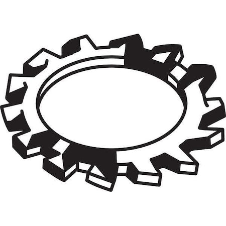External Tooth Lock Washer, For Screw Size M4 Stainless Steel, Plain Finish, 50 PK