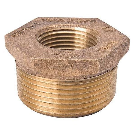Bushing Brass Bushing, 1 1/2 in Male NPT X 3/4 in Female NPT