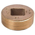 Brass Countersink Plug, MNPT, 1" Pipe Size
