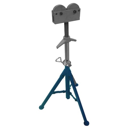 Roller Head Pipe Stand,Adj,1/8 to 12 in