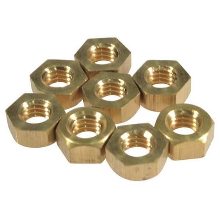 Hex Nut,3/8-16 Br, PK8