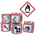 GHS Label, 4 in H, 4 in W, Paper, PK500