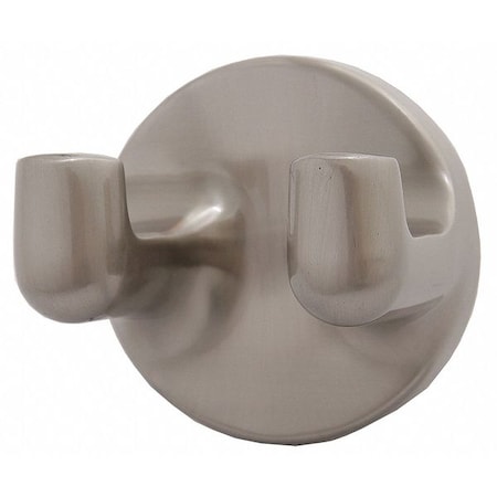 Bathroom Hook,2 Hook,1-3/4In D,Satin