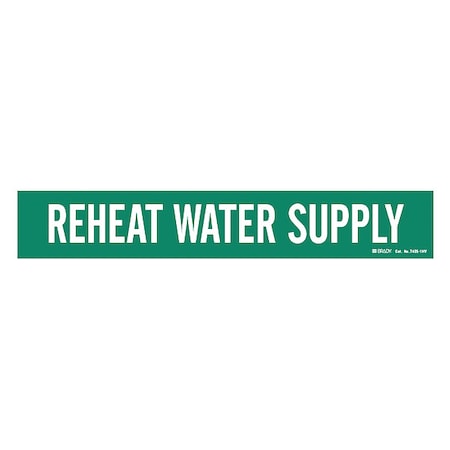 Pipe Markr,Reheat Water Return,2 1/4in H