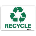 RECYCLE, 14 in W x 10 in H, Horizontal Rectangle, Aluminum, U1-1028-NA_14x10