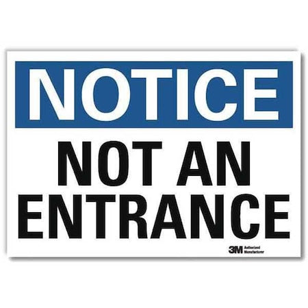 Notice Sign,10x7 In.,English, 7 in H, 10 in W, Reflective Sheeting, Vertical , U1-1043-RD_10X7