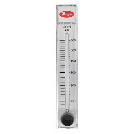 Flowmeter, range 60-600 SCFH air.