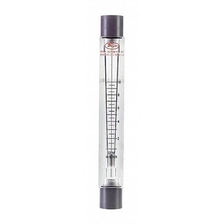 Flowmeter, range 1-10 GPM water.