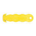 KLEVER KUTTER Safety Cutter, Fixed Blade, Safety Recessed, 4-5/8 in, Textured Grip, Yellow, 10PK