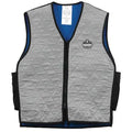 Cooling Vest, Nylon, Evaporative, Up to 4 hr Max Cooling Time, Zipper Closure, 26 1/2 in Length