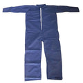 Collared Disposable Coveralls, S, Blue, polypropylene, zipper