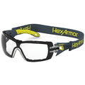 MX200G, Safety Glasses, Anti-Fog & Anti-Scratch, Clear Lens, Charcoal/Hi-Visibility Yellow Frame