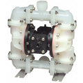 Double Diaphragm Pump, PVDF, Air Operated, PTFE, 23 gpm GPM 220 Degrees F