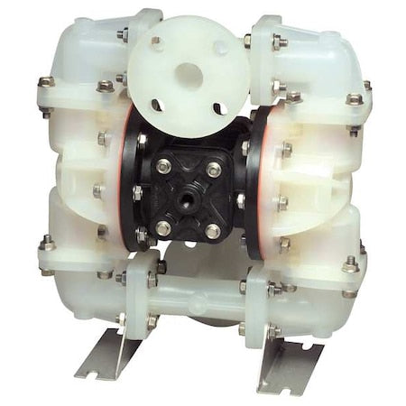 Double Diaphragm Pump, PVDF, Air Operated, PTFE, 23 gpm GPM 220 Degrees F