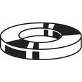 Flat Washer, For Screw Size 1/2" ,Steel Zinc Plated Finish, 50 PK
