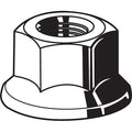 Top Lock Distorted Thread Lock Nut, 3/4"-10, Steel, Grade A, Zinc Plated, 3/8 in Ht, 10 PK