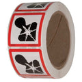 Safety Label, 2 in. W x 2 in. H, PK500, GHS1308