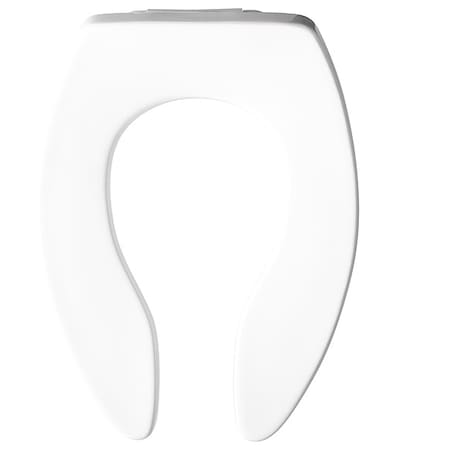 Toilet Seat Without Cover, Plastic, Elongated, White
