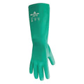 Chemical Resistant Gloves, Nitrile, Unlined, 15 mil Thickness, 13 in Length, Green, XS, 1 Pair