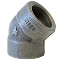 45 Degree Elbow 45 Degree Elbow, 3/4" Pipe, Socket Weld, Black Forged Steel, Class 3000
