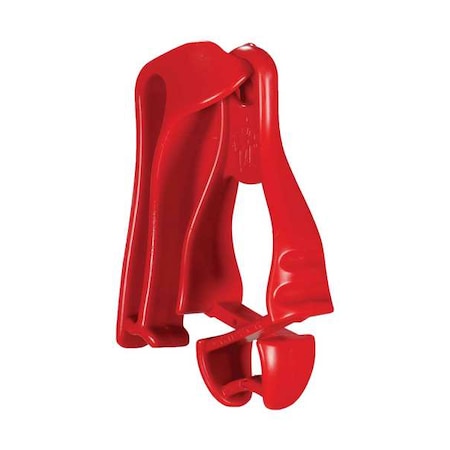 Glove Holder Clips, Non-Conductive Acetal Copolymer, Holds (1) Pair of Gloves ,Red