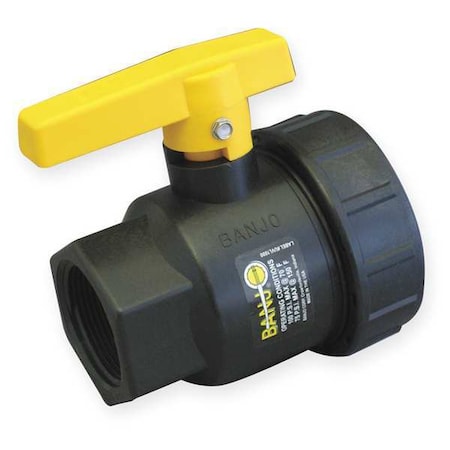 Manual 2-Way Ball Valve,NPT,Polypro