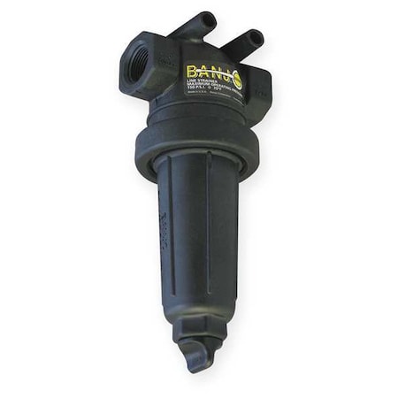 T-Line Strainer,1",FNPT,30 Mesh,Black
