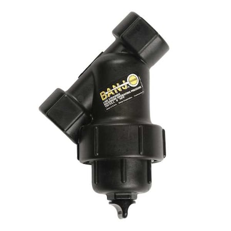 Y Strainer, 1" Pipe, FNPT x FNPT, Polypropylene, 150 psi