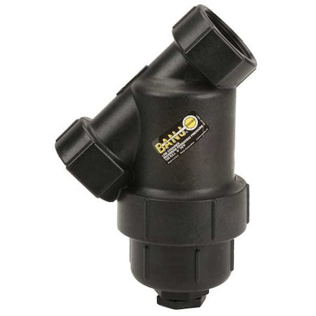 Y Strainer, 2" Pipe, FNPT x FNPT, Polypropylene, 150 psi