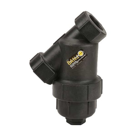 Y Strainer, 1-1/2" Pipe, FNPT x FNPT, Polypropylene, 150 psi