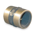 PVC, Stainless Steel Coupling, FNPT x FNPT, 1 in Pipe Size