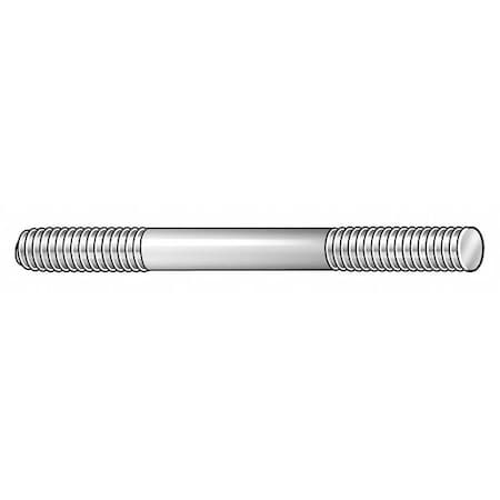 Double-End Threaded Stud, M8-1.25mm Thread to M8-1.25mm Thread, 175 mm, Steel, Black Oxide, 2 PK