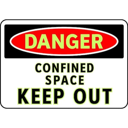 Danger Sign,7 x 10In,R and BK/WHT,ENG, 102434