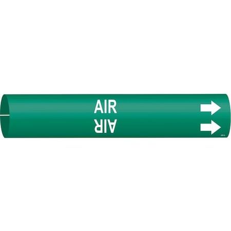 Pipe Marker,Air,Green,3/4 to 1-3/8 In
