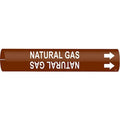 Pipe Marker,Natural Gas,Br,3/4to1-3/8 In