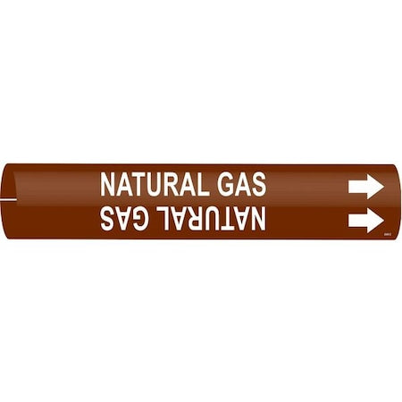 Pipe Marker,Natural Gas,2-1/2to3-7/8 In