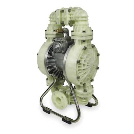 Double Diaphragm Pump, Polypropylene, Air Operated, PTFE, 120 GPM