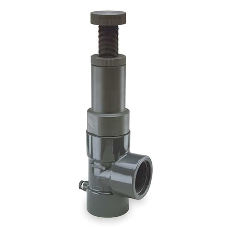 Relief Valve, 1", CPVC/EPDM, Adjustable 5-75 psi, Threaded
