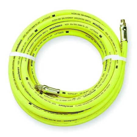 1/2" x 50 ft Rubber Coupled Multipurpose Air Hose 500 psi YL