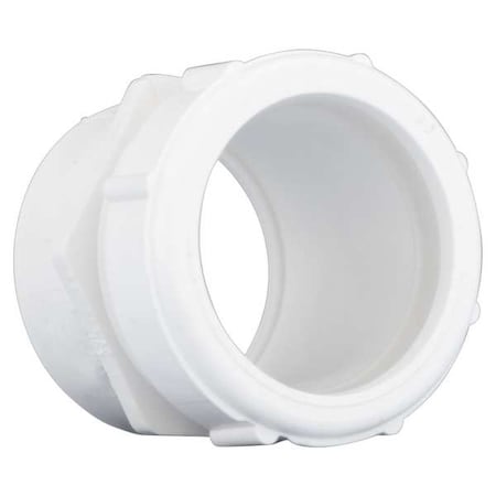 PVC Male Trap Adapter with Nut and Washer, Socket x Spigot, 2 in Pipe Size