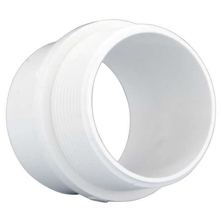 PVC Male Adapter, MNPT x Spigot, 3 in Pipe Size