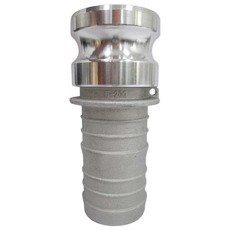 Cam and Groove Adapter, Hose Shank, Alum