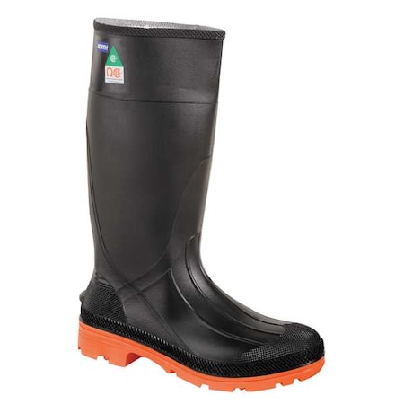 Men's Servus Rubber Boot, Steel Toe, 14" Height, Black, 13