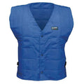 Evaporative Cooling Vest, Cotton, Evaporative, Up to 72 hr Max Cooling Time, Snap Closure, Blue