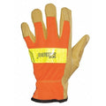 Leather Gloves, Keystone Thumb, Orange, XL, 1 PR