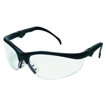 Klondike (KD3), Safety Glasses, Anti-Scratch, Clear Lens, Black Frame, Half Frame