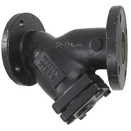 Y Strainer, 2" Pipe, Flanged, Cast iron, 200 psi at 150 Degrees F WOG, 125 psi at 450 Degrees F WSP