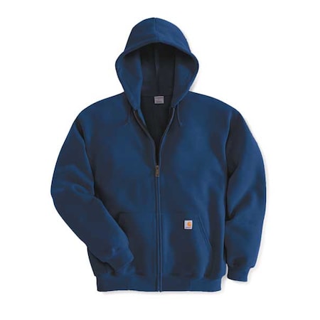 Hooded Sweatshirt,Navy,Cotton/PET,2XL
